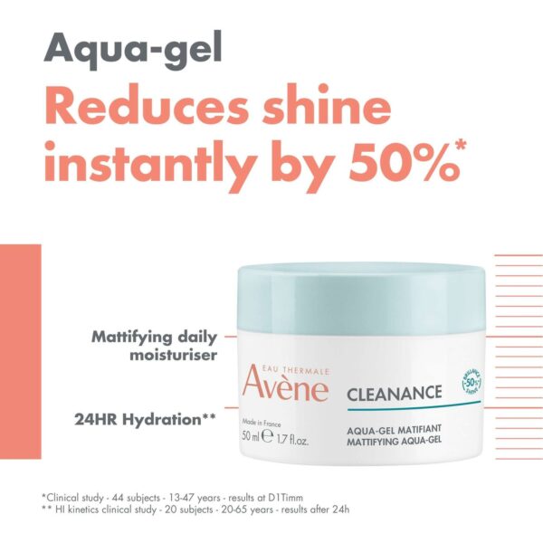 Avène Cleanance: Mattifying Aqua-Gel for Combination to Oily Skin 50ml — изображение 4