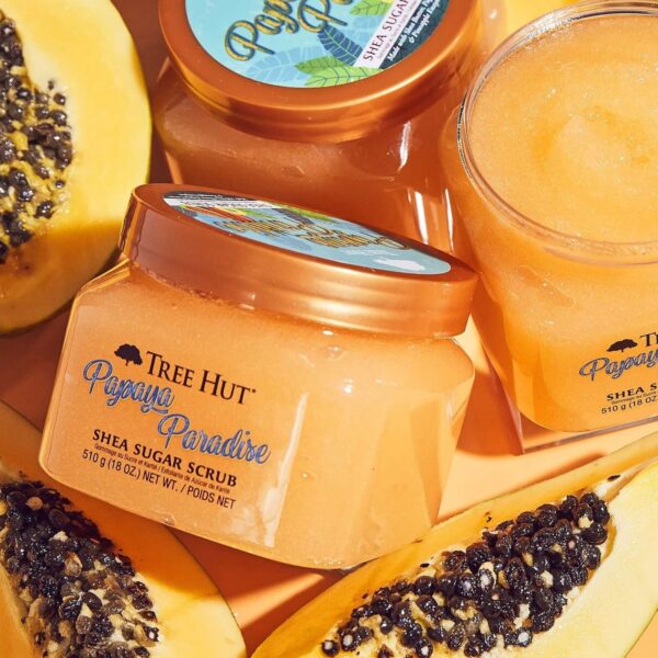 Tree Hut Body Scrubs Papaya Shea Sugar Scrub 510g - Image 3