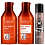Redken Trio: Frizz Dismiss Shampoo 300ml, Conditioner 300ml & Anti-Frizz Hairspray 250ml