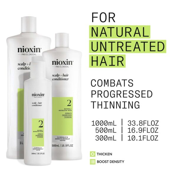 Nioxin Pro Clinical System 2 Conditioner for Natural Hair with Progressed Thinning 300ml — изображение 2
