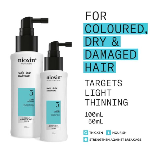 Nioxin Pro Clinical System 3 Leave-In Treatment for Coloured Hair with Light Thinning 100ml — изображение 2