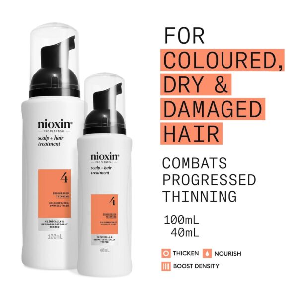 Nioxin Pro Clinical System 4 Leave-In Treatment for Coloured Hair with Progressed Thinning 100ml — изображение 2