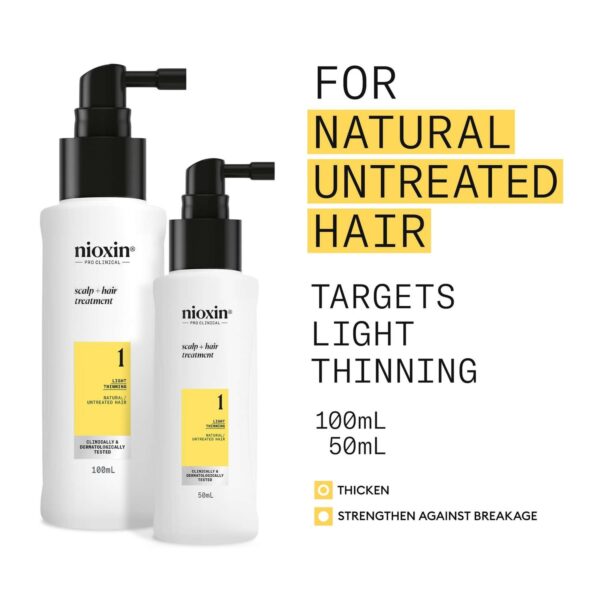 Nioxin Pro Clinical System 1 Leave-In Treatment for Natural Hair with Light Thinning 100ml — изображение 2