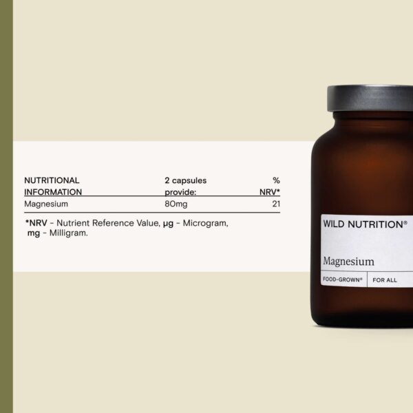 Wild Nutrition Supplements Food-Grown® Magnesium Capsules x 60 — изображение 2