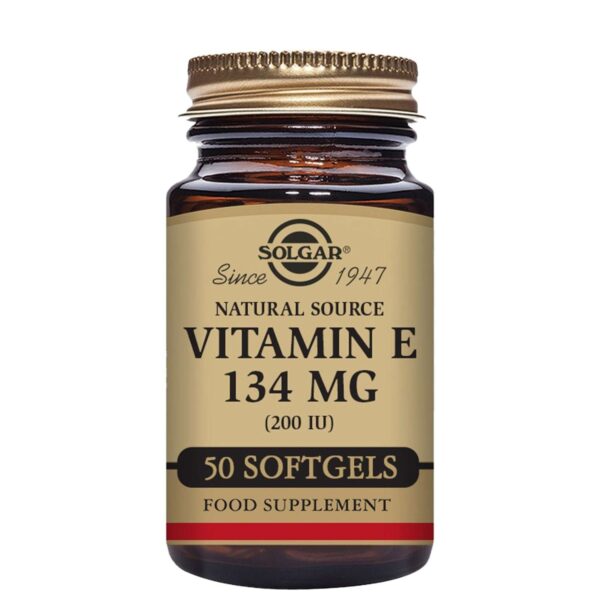 Solgar Vitamins Natural Source Vitamin E 134mg (200 IU) Vegetable Softgels x 50