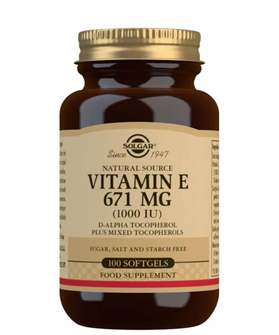 Solgar Vitamins Natural Source Vitamin E 671mg (1000 IU) Softgels x 100