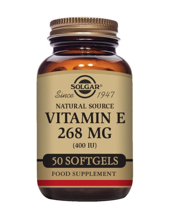 Solgar Vitamins Natural Source Vitamin E 268mg (400 IU) Vegetable Softgels x 50