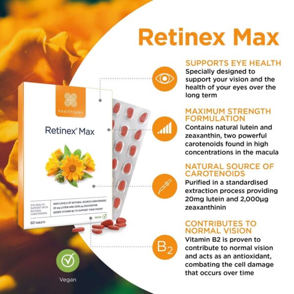 Healthspan Vitamins & Supplements Retinex® Max Tablets x 60 — изображение 4