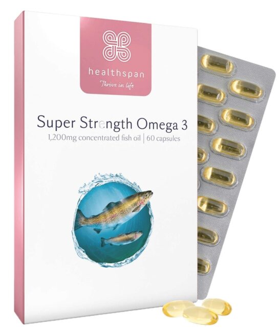 Healthspan Vitamins & Supplements Super Strength Omega 3 1200mg Capsules x 60