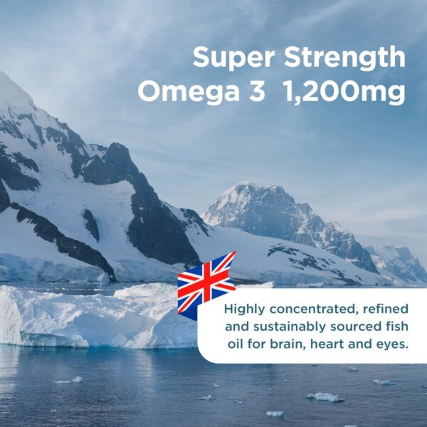 Healthspan Vitamins & Supplements Super Strength Omega 3 1200mg Capsules x 60 — изображение 3