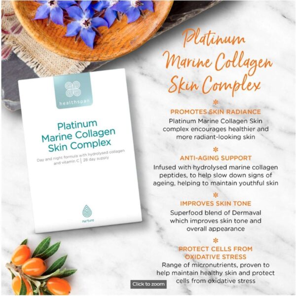 Healthspan Collagen Platinum Marine Collagen Skin Complex x 28 Capsules & x 28 Tablets — изображение 3