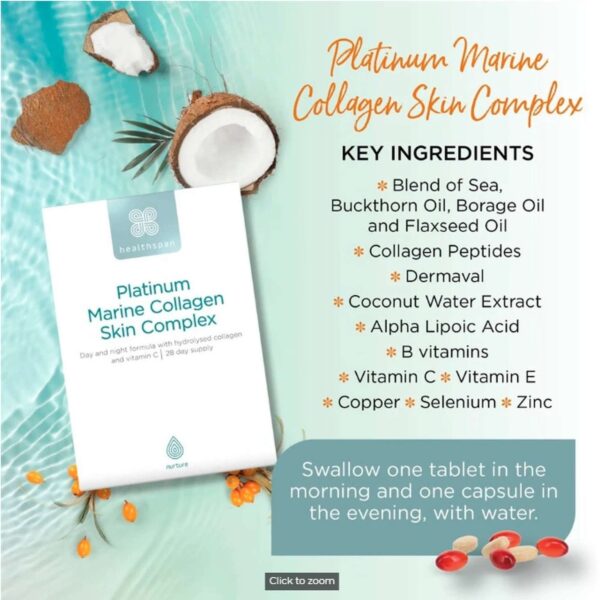 Healthspan Collagen Platinum Marine Collagen Skin Complex x 28 Capsules & x 28 Tablets — изображение 5