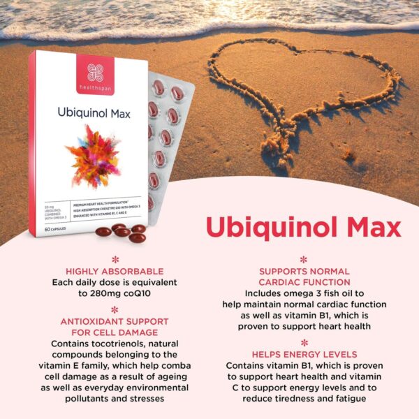 Healthspan Vitamins & Supplements Ubiquinol Max Capsules x 60 — изображение 4