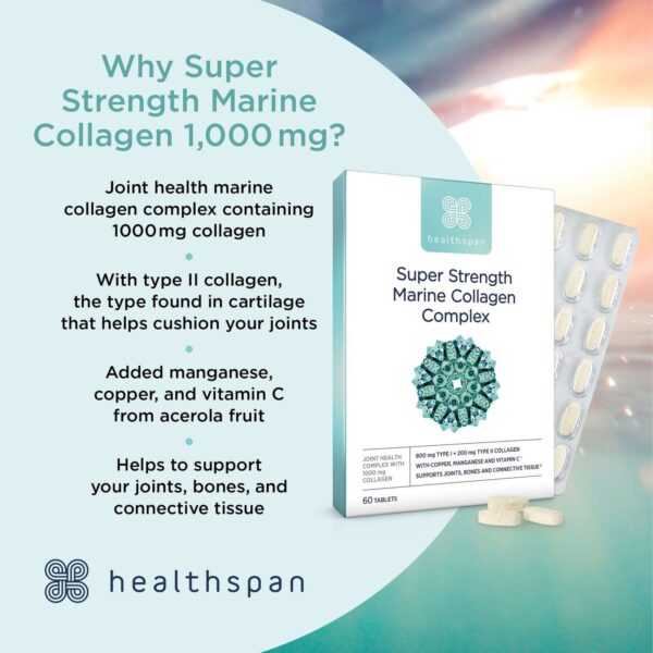 Healthspan Super Strength Marine Collagen Complex Tablets x 60 — изображение 6