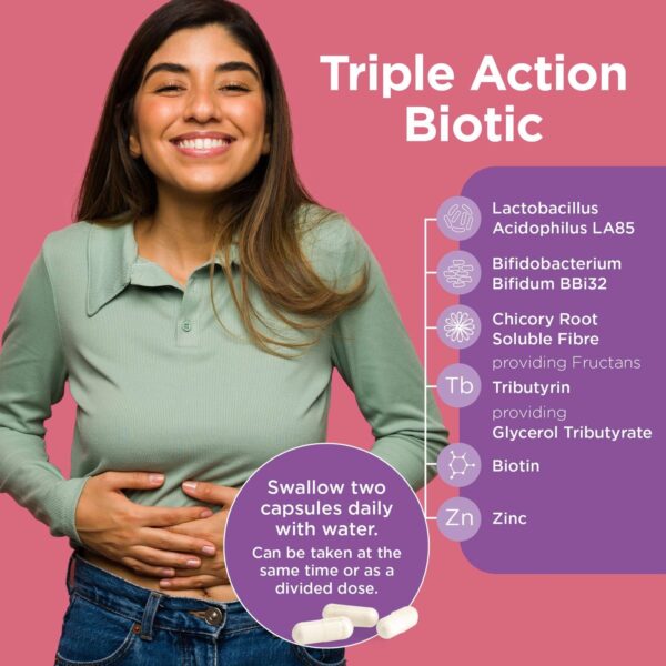 Healthspan Vitamins & Supplements Triple Action Biotic Capsules x 60 — изображение 6