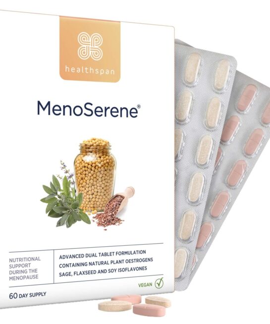 Healthspan MenoSerene® Soy Isoflavones, Flaxseed & Sage Tablets x 60