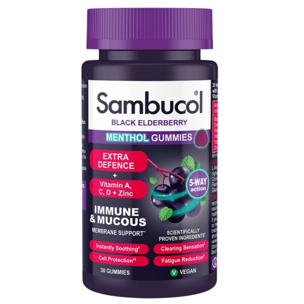 Sambucol Extra Defence Menthol Gummies x 30