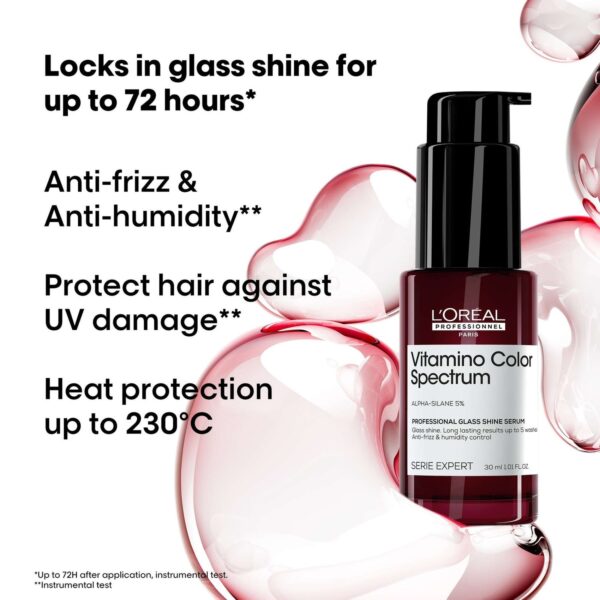 L'Oréal Professionnel Vitamino Color Spectrum Glass Shine Serum for Coloured Hair 30ml — изображение 2