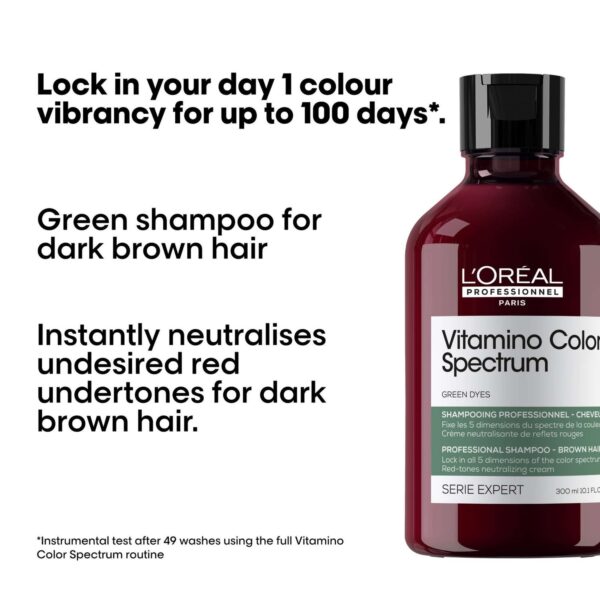 L'Oréal Professionnel Vitamino Color Spectrum Green Tinted Shampoo for Dark Brown Coloured Hair 300ml — изображение 2