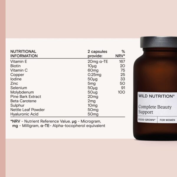 Wild Nutrition Supplements Food-Grown® Complete Beauty Support Capsules x 60 — изображение 3