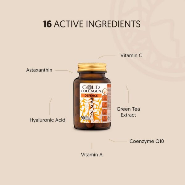Gold Collagen Supplements Defence Tablets x 90 — изображение 2