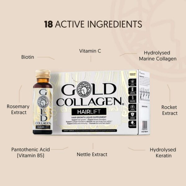 Gold Collagen Liquid Supplement Hair Lift Liquid Supplement 10 x 50ml — изображение 2