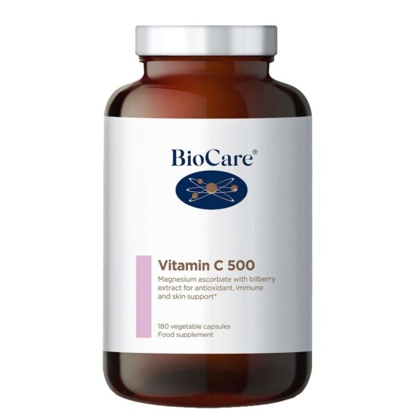 BioCare Immune Supporting Supplements Vitamin C 500 x 180 Capsules