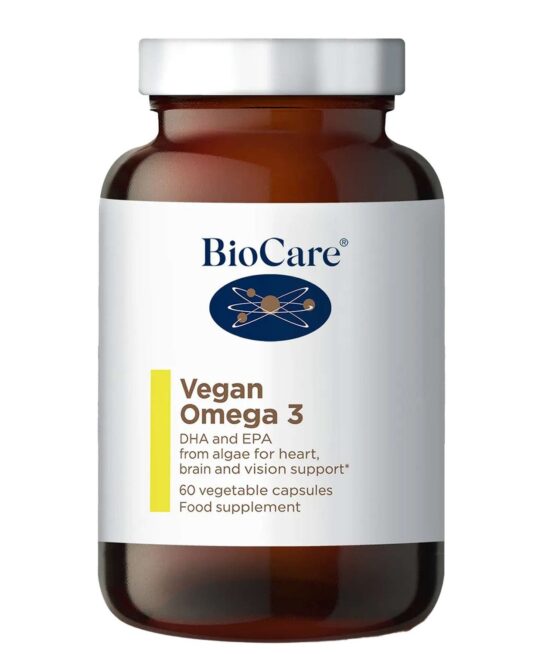 BioCare Fish Oil Supplements Vegan Omega 3 (Algal DHA & EPA) x 60 Capsules