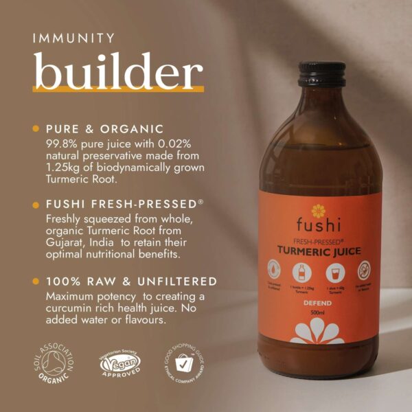 Fushi Natural Cold-Pressed Juices Turmeric Juice 500ml — изображение 10