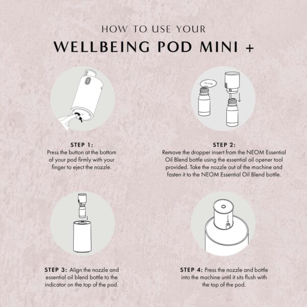 Neom Wellbeing London Pod Mini+ Waterless Essential Oil Diffuser White — изображение 12