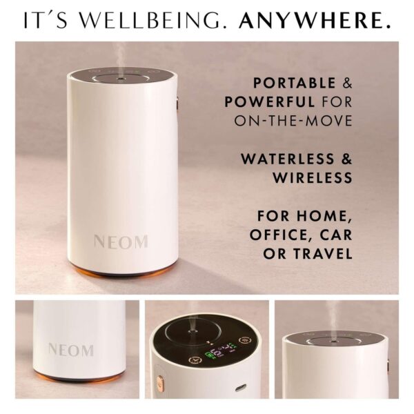 Neom Wellbeing London Pod Mini+ Waterless Essential Oil Diffuser White — изображение 8