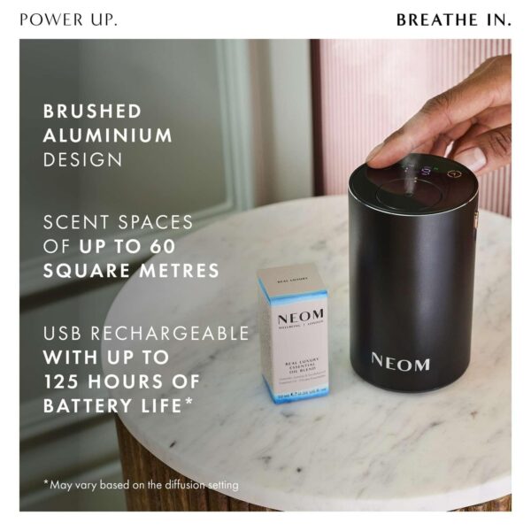 Neom Wellbeing London Pod Mini+ Waterless Essential Oil Diffuser Black — изображение 12