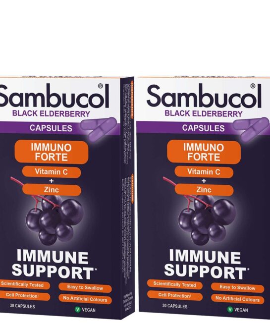 Sambucol Black Elderberry Immuno Forte Capsules 2 x 30
