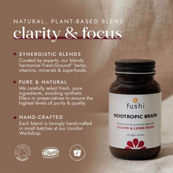 Fushi Herbal & Vitamin Blends Nootropic Brain Blend x 60 Capsules — изображение 5