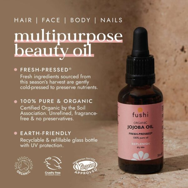 Fushi Skincare Organic Jojoba Oil 30ml — изображение 8
