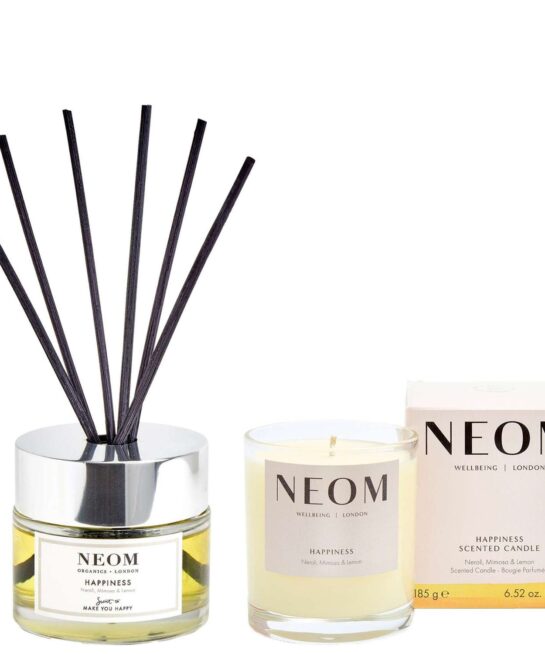 Neom Wellbeing London Happiness Diffuser & 1 Wick Candle Duo