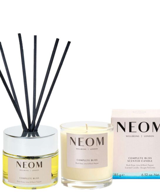 Neom Wellbeing London Complete Bliss Diffuser & 1 Wick Candle Duo