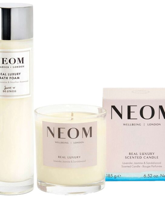 Neom Wellbeing London Real Luxury Foam & 1 Wick Candle Duo