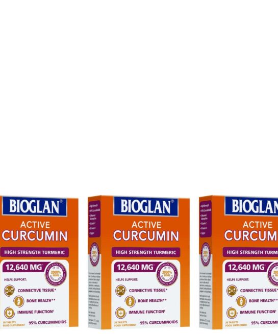 Bioglan Trio: Active Curcumin High Strength Turmeric 12,640 MG 3 x 30 Tablets
