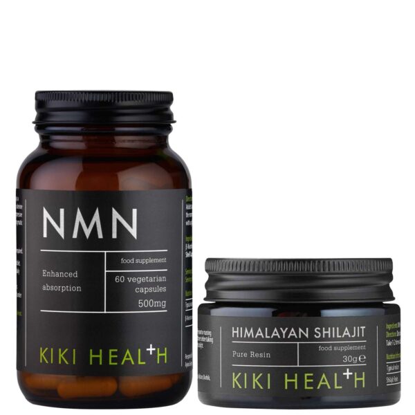 KIKI Health Duo: Immune Health Himalayan Shilajit Resin 30g, Longevity NMN 60 Vegicaps